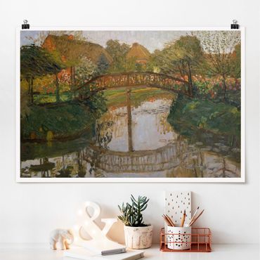 Poster - Otto Modersohn - Farm Garden with Bridge