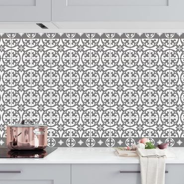 Revêtement mural cuisine - Geometrical Tile Mix Circles Grey