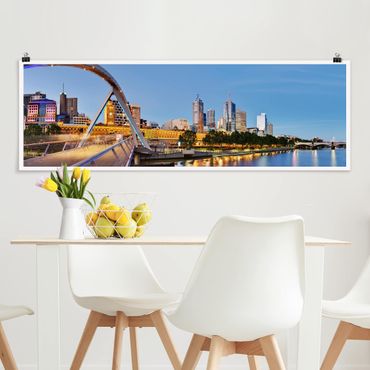 Poster panoramique architecture & skyline - View Across The Yarra River