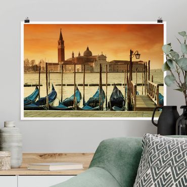 Poster - Gondolas In Venice