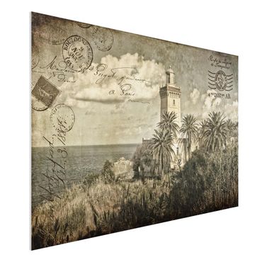 Impression sur forex - Vintage Postcard With Lighthouse And Palm Trees
