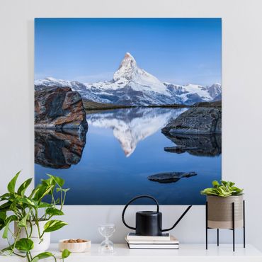 Impression sur toile - Stellisee Lake In Front Of The Matterhorn