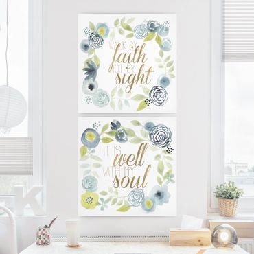 Impression sur toile - Garland With Saying I Set