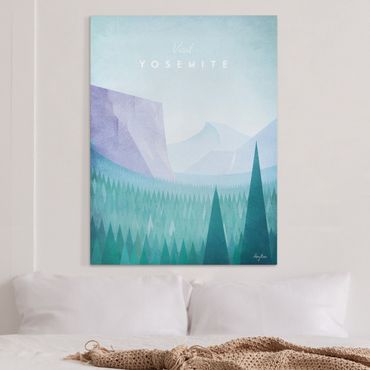 Impression sur toile - Travel Poster - Yosemite Park