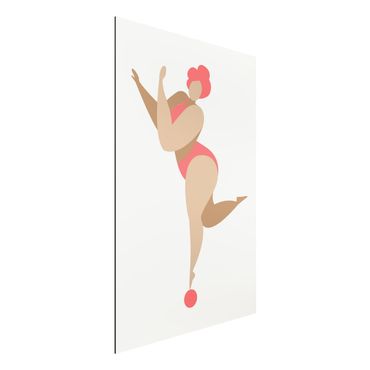 Tableau en alu Dibond - Miss Dance Pink