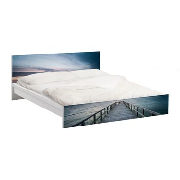 Papier adhésif pour meuble IKEA - Malm lit 140x200cm - Landing Bridge Boardwalk