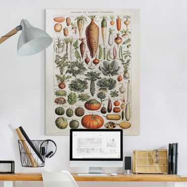 Impression sur toile - Vintage Board Vegetables