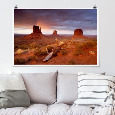 Poster - Monument Valley At Sunset