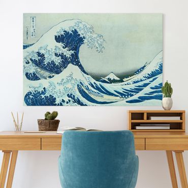 Tableau sur toile - Katsushika Hokusai - The Great Wave At Kanagawa