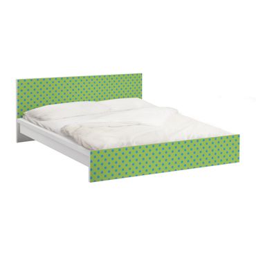 Papier adhésif pour meuble IKEA - Malm lit 160x200cm - No.DS92 Dot Design Girly Green