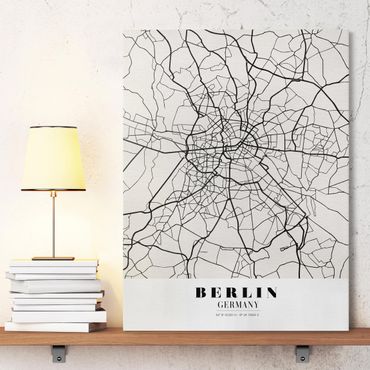 Impression sur toile - Berlin City Map - Classic