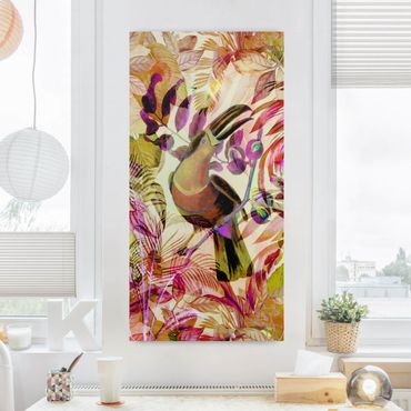 Impression sur toile - Colourful Collage - Toucan
