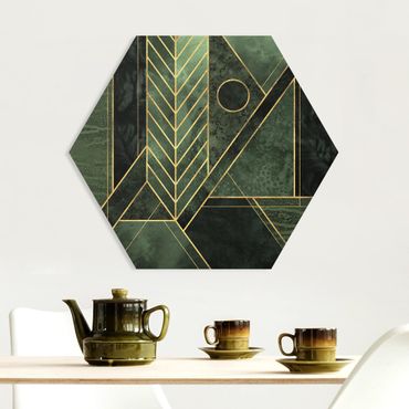 Hexagone en forex - Geometric Shapes Emerald Gold