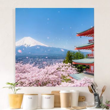 Impression sur toile - Chureito Pagoda And Mt. Fuji