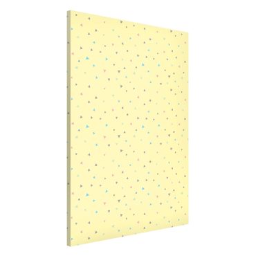 Tableau magnétique - Colourful Drawn Pastel Triangles On Yellow