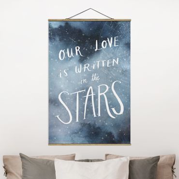 Tableau en tissu avec porte-affiche - Heavenly Love - Star
