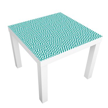 Papier adhésif pour meuble IKEA - Lack table d'appoint - Geometric Design Mint