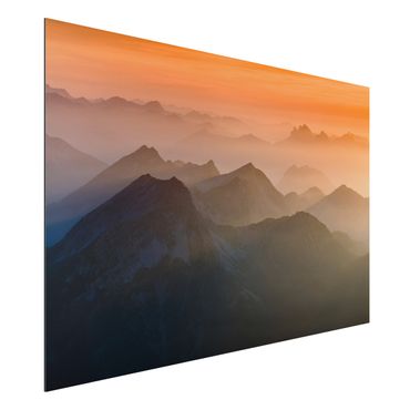 Tableau sur aluminium - View From The Zugspitze Mountain