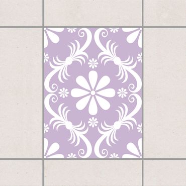 Sticker pour carrelage - Flower Design Lavender