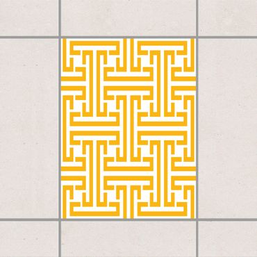 Sticker pour carrelage - Decorative Labyrinth Melon Yellow