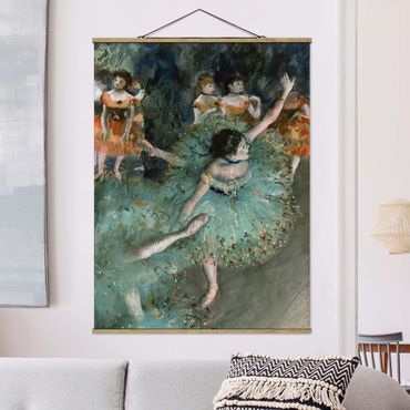 Tableau en tissu avec porte-affiche - Edgar Degas - Dancers in Green