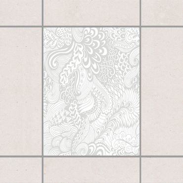Sticker pour carrelage - Poseidon's Garden Light Grey