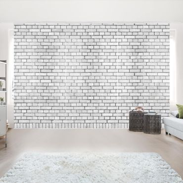 Set de panneaux coulissants - Brick Wallpaper White London
