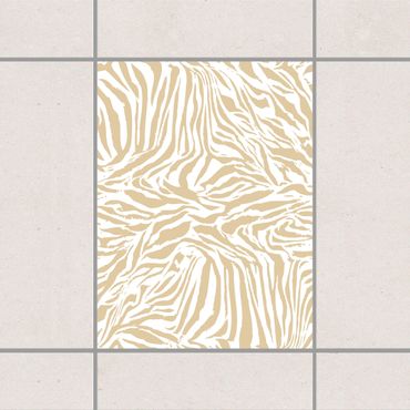 Sticker pour carrelage - Zebra Design Light Brown
