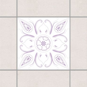 Sticker pour carrelage - Bandana White Lavender