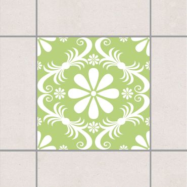 Sticker pour carrelage - Floral Spring Green