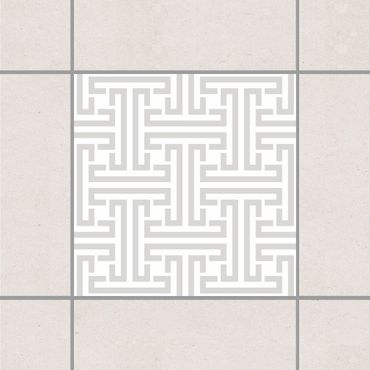 Sticker pour carrelage - Decorative Labyrinth Light Grey