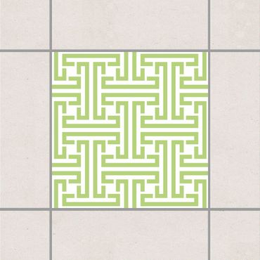 Sticker pour carrelage - Decorative labyrinth Spring Green