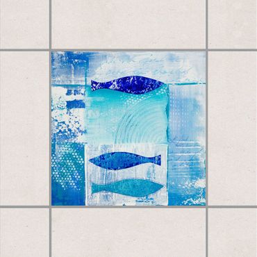 Sticker pour carrelage - Fish In The Blue
