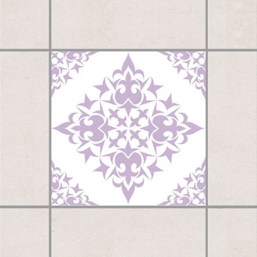 Sticker pour carrelage - Tile Pattern White Lavender