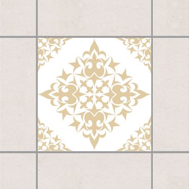 Sticker pour carrelage - Tile Pattern White Light Brown