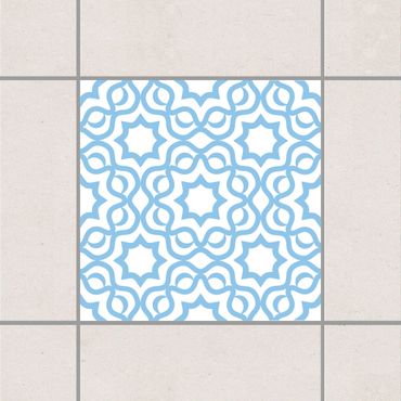 Sticker pour carrelage - Islamic White Light Blue