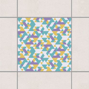 Sticker pour carrelage - No.RY33 Lilac Triangles