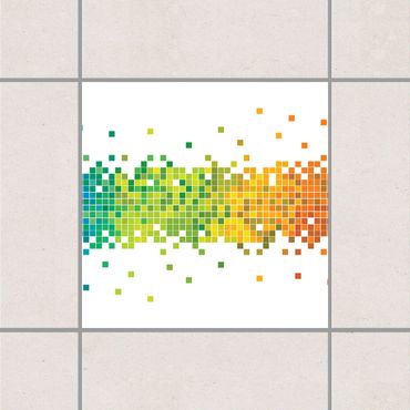 Sticker pour carrelage - Pixel Rainbow