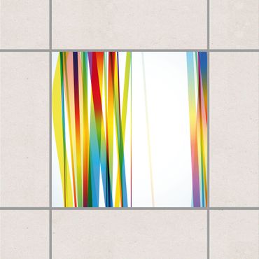Sticker pour carrelage - Rainbow Stripes
