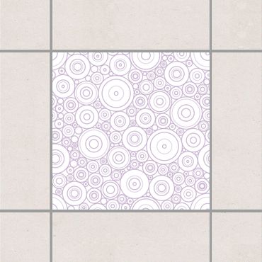 Sticker pour carrelage - Secession White Lavender
