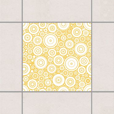 Sticker pour carrelage - Secession White Lemon Yellow