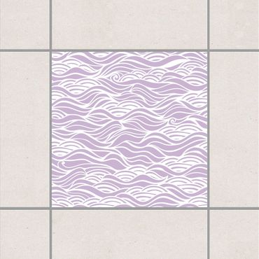 Sticker pour carrelage - They dreamed of delicate waves on the sea Lavender