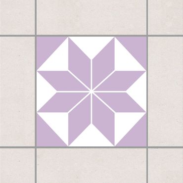 Sticker pour carrelage - Star pattern Lavender