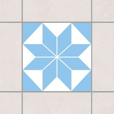 Sticker pour carrelage - Star pattern Light Blue