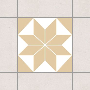 Sticker pour carrelage - Star pattern Light Brown