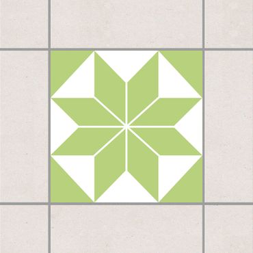 Sticker pour carrelage - Star pattern Spring Green