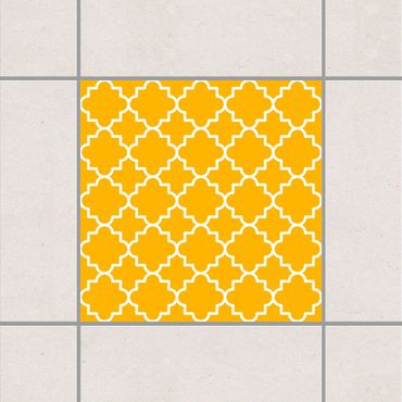 Sticker pour carrelage - Traditional Quatrefoil Melon Yellow