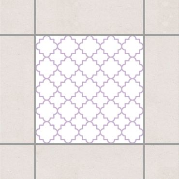 Sticker pour carrelage - Traditional Quatrefoil White Lavender