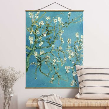 Tableau en tissu avec porte-affiche - Vincent Van Gogh - Almond Blossoms