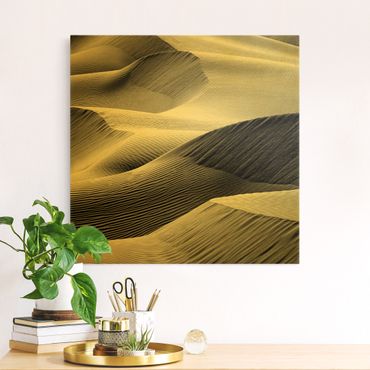 Tableau sur toile or - Wave Pattern In Desert Sand